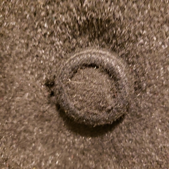 VINTAGE 1930s Wool Felted Wool Coat & Fur Collar Lg Black & White EUC - Picture 6 of 16